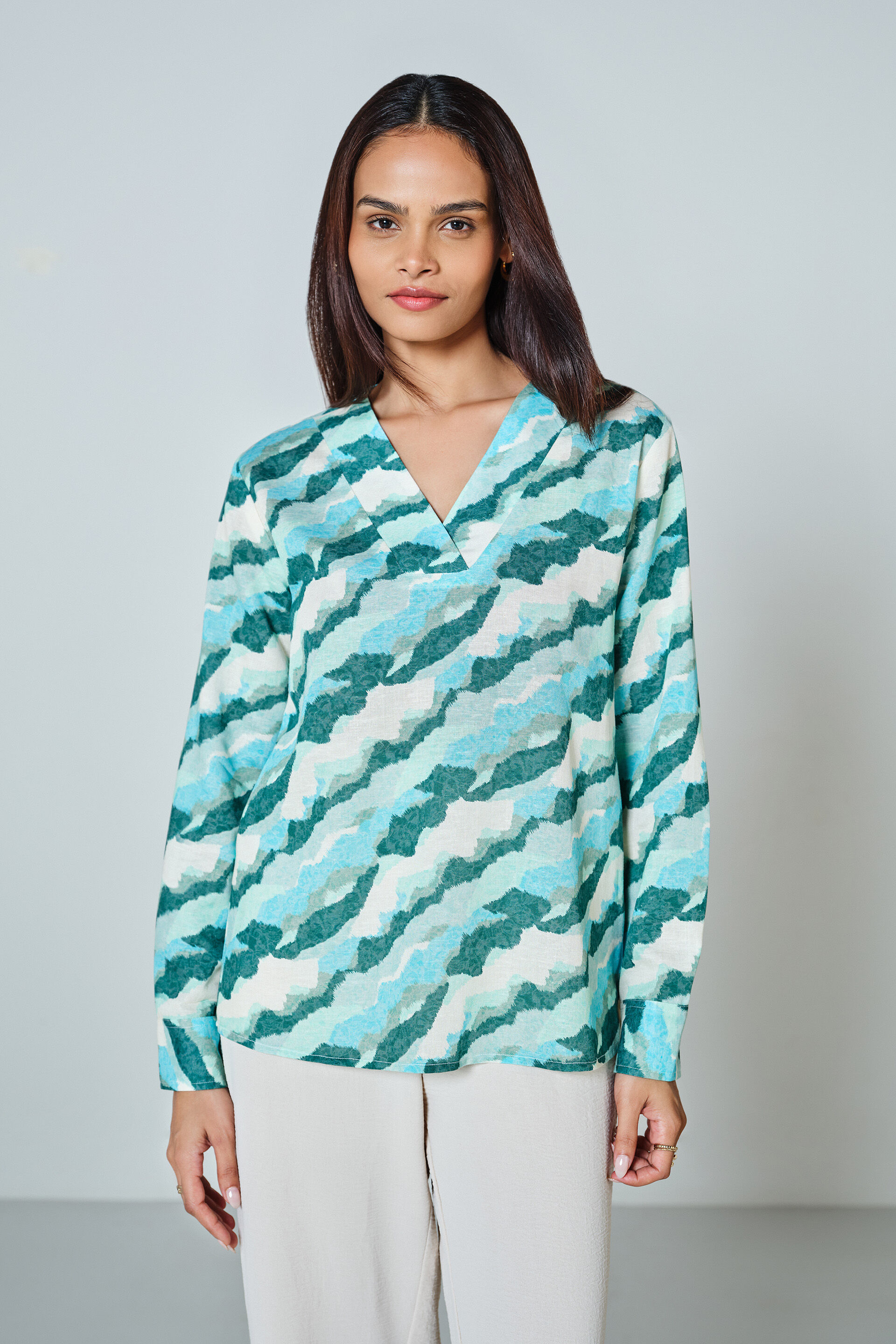 Green Glimmer Top, Green, image 2